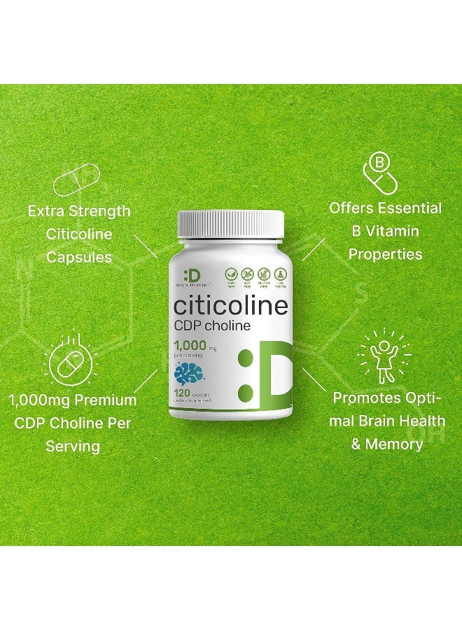 DEAL SUPPLEMENT Citicoline CDP Choline, 1,000mg Per Serving, 120 Capsules - Image 4