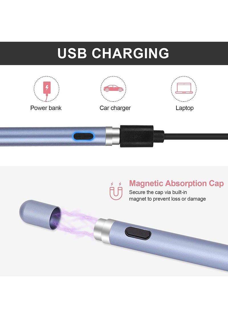 ELTRAZONE قلم رصاص رقمي أنيق قابل لإعادة الشحن عالمي لجهاز iPhone/iPad Pro/Mini/Air/Android ومعظم الشاشات التي تعمل باللمس السعوية - Image 3