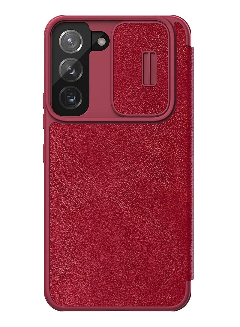 Nillkin For Samsung Galaxy S22 Plus QIN Pro Leather Flip Cover - Red - Image 1