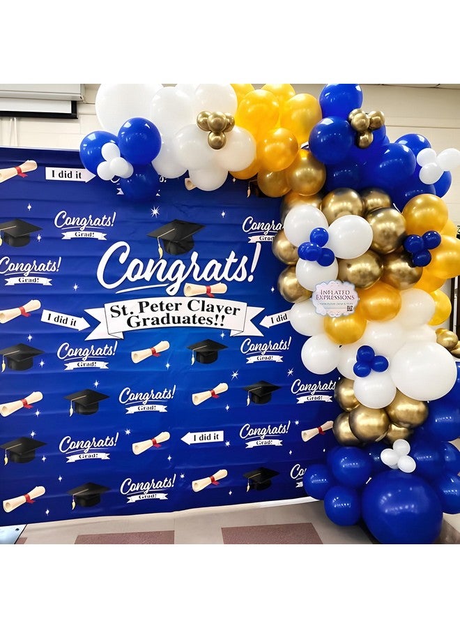 RUBFAC 129pcs Royal Blue Balloons Different Sizes 18 12 10 5 Inch for Garland Arch, Blue Balloons for Birthday Party Graduation Baby Shower Baseball Nautical Party Decoration - Image 2