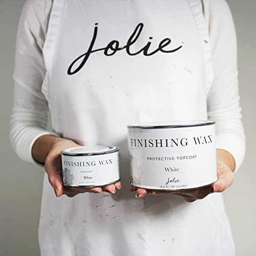 Jolie Finishing Wax - Protective topcoat Paint - Use on interior furniture, cabinets, walls, home decor and accessories - Odor-Free, Non-Hazardous - White - 500ml - Image 3