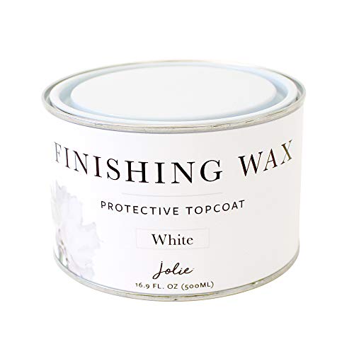 Jolie Finishing Wax - Protective topcoat Paint - Use on interior furniture, cabinets, walls, home decor and accessories - Odor-Free, Non-Hazardous - White - 500ml - Image 1