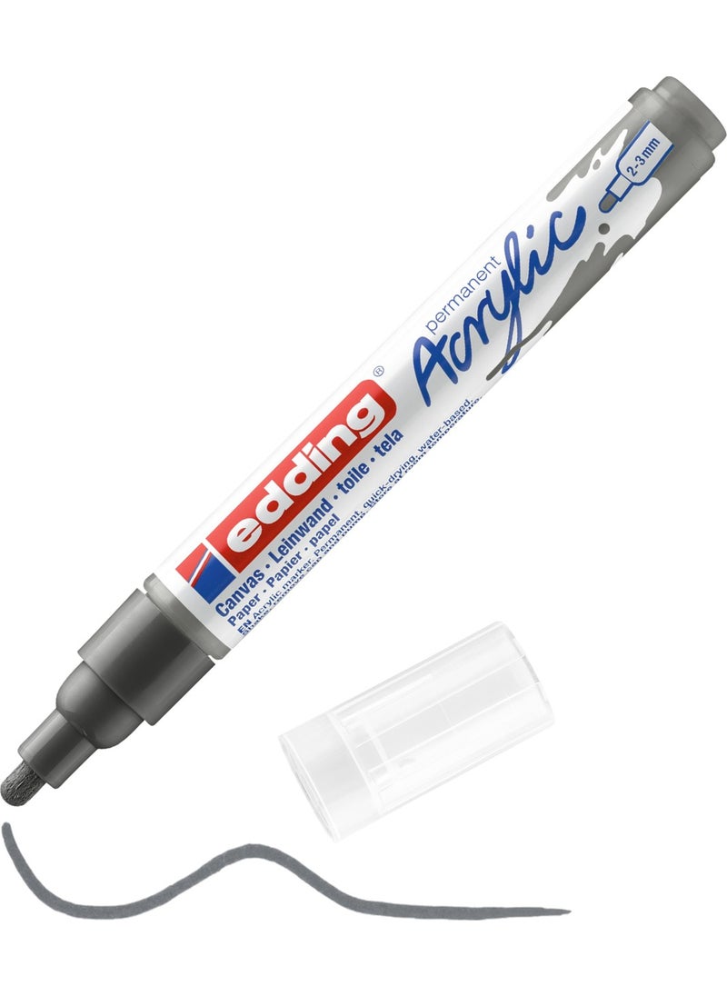 Edding 5100 Medium Tip Acrylic Marker - Anthracite - 2-3 mm Round Tip  - Image 1