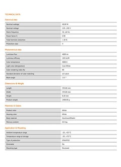 LEDVANCE Ledvance Panel Light Led For CeilingWall Panel Performance 40W 220240V 4000Lm 4000 K Housing Material: Aluminium Ip20 Cool Day Light Pack Of 1  - Image 5