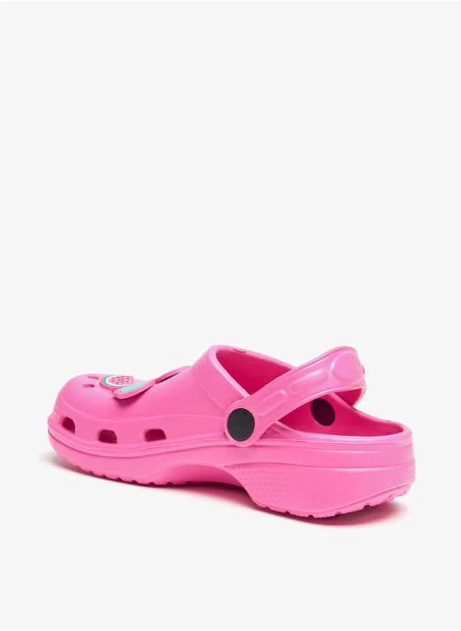 أكوا Girls Applique Detail Clogs with Backstrap