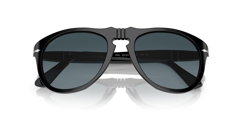 Persol PO0649 Sunglasses, Black/Light Blue Gradient Dark Blue, 56 mm - Image 5