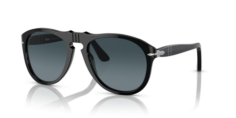 Persol PO0649 Sunglasses, Black/Light Blue Gradient Dark Blue, 56 mm - Image 2