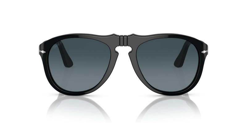 Persol PO0649 Sunglasses, Black/Light Blue Gradient Dark Blue, 56 mm - Image 1