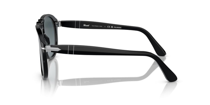 Persol PO0649 Sunglasses, Black/Light Blue Gradient Dark Blue, 56 mm - Image 3