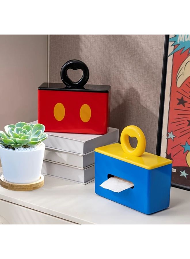 Kevat Vesi Red And Black Dopamine Sweetheart Tissue Box Holder Cute Cartoon Anime Home Decor With Polka Dot Design Multifunctional Durable Plastic Storage Organizer For Bathroom Countertop Desk Living Room Bedroom Perfect Gift For Women Girls Mothers Day - Image 1