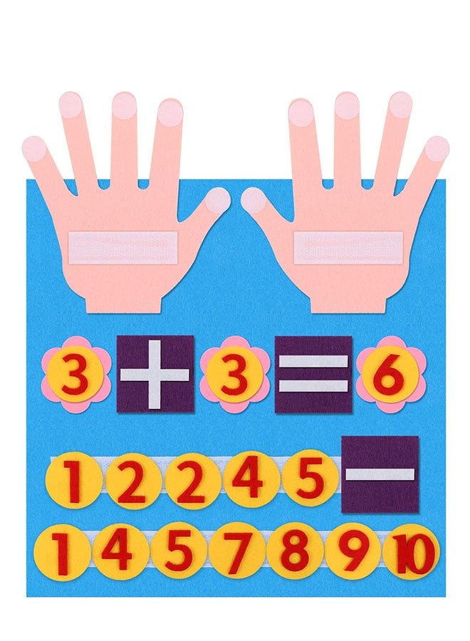 Felt Board Finger Numbers Counting Toy，Math Teaching Learning Educational Sensory Toys， Preschool Addition Subtraction Manipulatives - Image 1