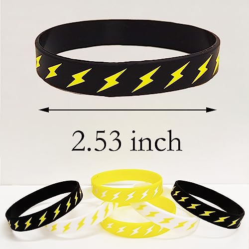 PIBIPAID 24 Lightning bolt Rubber Silicone Wristbandsfor Flash Weather Birthday Party Favors Supplies Decorations Favors - Image 5