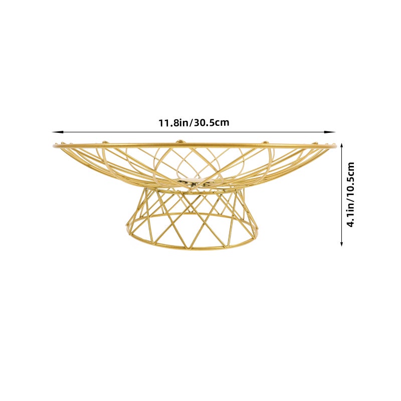 Metal Wire Fruit Basket Metal Snack Basket Delicate Storage Basket Metal Bread Storage Basket - Image 4