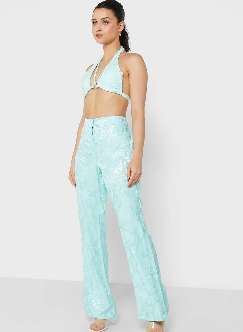 RIVER ISLAND Printed Wide Leg Pants
