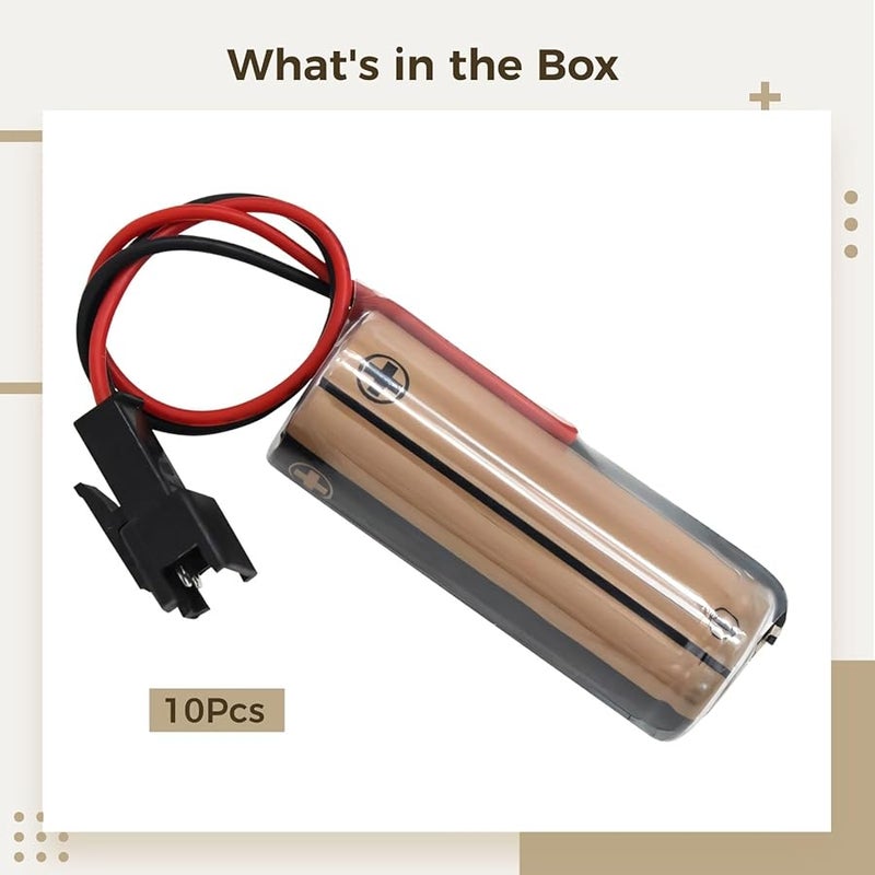 10 Cr8 Lhc 3V Lithium Batteries Pre Wired With 2 Pin Connector For Automation Devices - Image 5