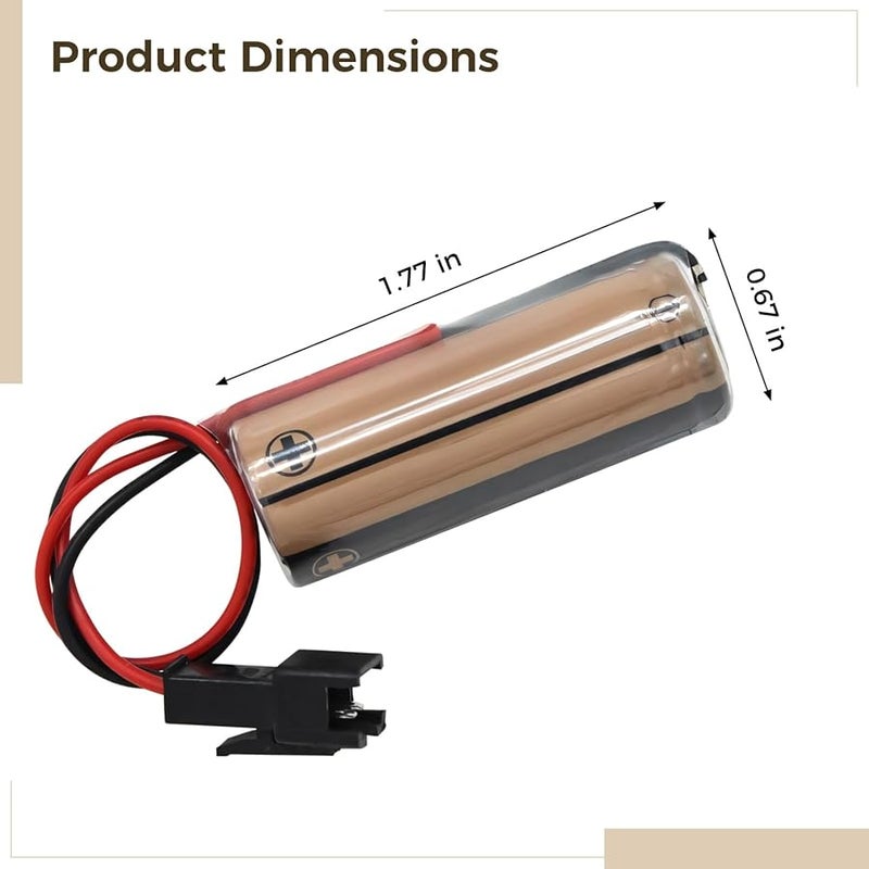 10 Cr8 Lhc 3V Lithium Batteries Pre Wired With 2 Pin Connector For Automation Devices - Image 4