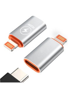 【PACK OF 2】USB C Female to Lightning Male Adapter, Support 100W  USB C Charging Cable, USB C Adapter, iPhone, 14 Pro/ 12 Pro/ 11 Pro/Xs Max/ 8 Plus, iPad/iPad Pro, (OTG Not Supported) - pzsku/Z5BD0A686ABD6088E6B5FZ/45/_/1716300412/224df5b8-a4ba-4aff-aa84-f66da3a31d4b