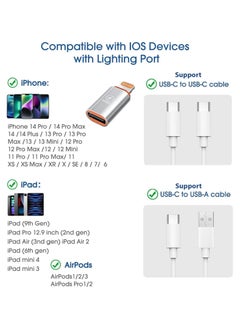 【PACK OF 2】USB C Female to Lightning Male Adapter, Support 100W  USB C Charging Cable, USB C Adapter, iPhone, 14 Pro/ 12 Pro/ 11 Pro/Xs Max/ 8 Plus, iPad/iPad Pro, (OTG Not Supported) - pzsku/Z5BD0A686ABD6088E6B5FZ/45/_/1716302544/7e57977e-3898-4ca1-a2fd-e7e443c97b28