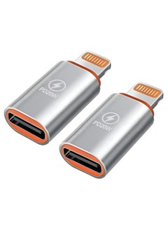 【PACK OF 2】USB C Female to Lightning Male Adapter, Support 100W  USB C Charging Cable, USB C Adapter, iPhone, 14 Pro/ 12 Pro/ 11 Pro/Xs Max/ 8 Plus, iPad/iPad Pro, (OTG Not Supported) - pzsku/Z5BD0A686ABD6088E6B5FZ/45/_/1716303345/719327d9-2ebb-4c63-ab04-7c02607db65e