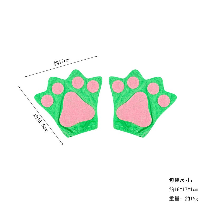 Cosplay Cartoon Claw Mittens green gloves 