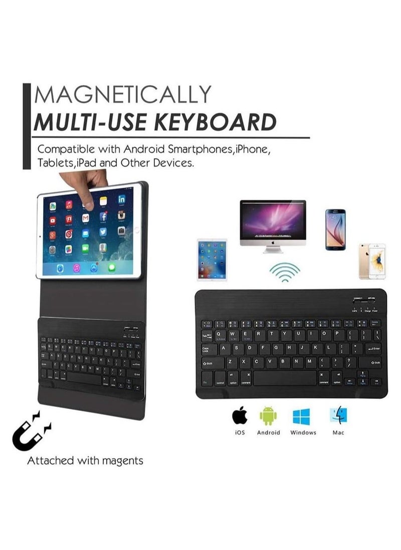 Keyboard Case for iPad Pro 10.5", Wireless Bluetooth Keyboard Case with Ultra Slim Magnetically Detachable PU Leather Cover and Multi-Angle Stand Compatible with New iPad Air 3 2019/ iPad Pro 10.5 - Image 5
