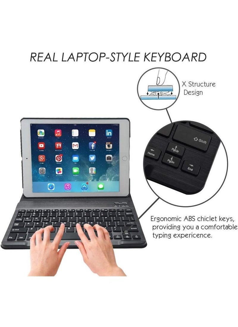 Keyboard Case for iPad Pro 10.5", Wireless Bluetooth Keyboard Case with Ultra Slim Magnetically Detachable PU Leather Cover and Multi-Angle Stand Compatible with New iPad Air 3 2019/ iPad Pro 10.5 - Image 3