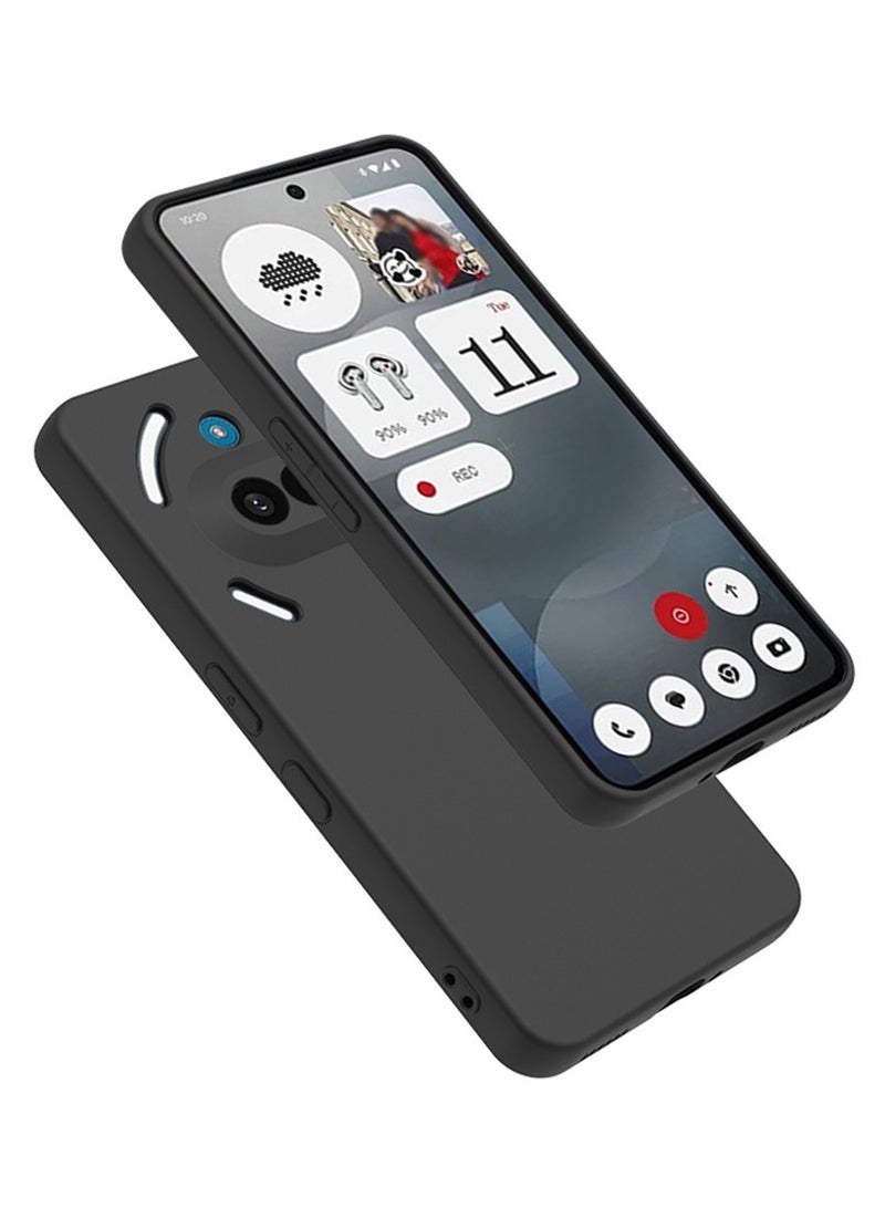 【1+1+1 Sets】for Nothing Phone 3a Case & Screen Protector & Magnetic Ring Holder Frosted Pudding Material TPU Cover with Tempered Glass Screen Protector,Ring Holder Suitable for Car Magnetic Attraction - Image 2