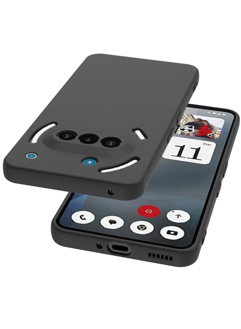 【1+1+1 Sets】for Nothing Phone 3a Case & Screen Protector & Magnetic Ring Holder Frosted Pudding Material TPU Cover with Tempered Glass Screen Protector,Ring Holder Suitable for Car Magnetic Attraction - Image 3