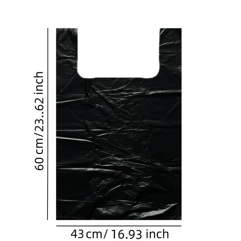 300pcs Heavy Duty Black Hand Held Garbage Bags Leak Proof Durable Polyethylene for Home Office Kitchen Bathroom and Outdoor Use - Image 2
