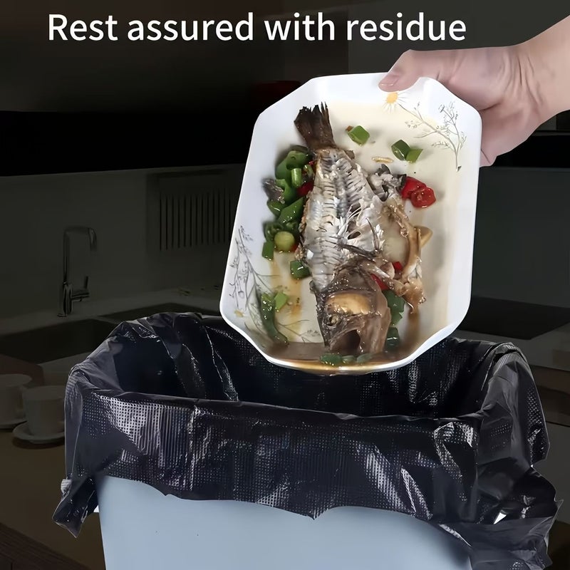 300pcs Heavy Duty Black Hand Held Garbage Bags Leak Proof Durable Polyethylene for Home Office Kitchen Bathroom and Outdoor Use - Image 5