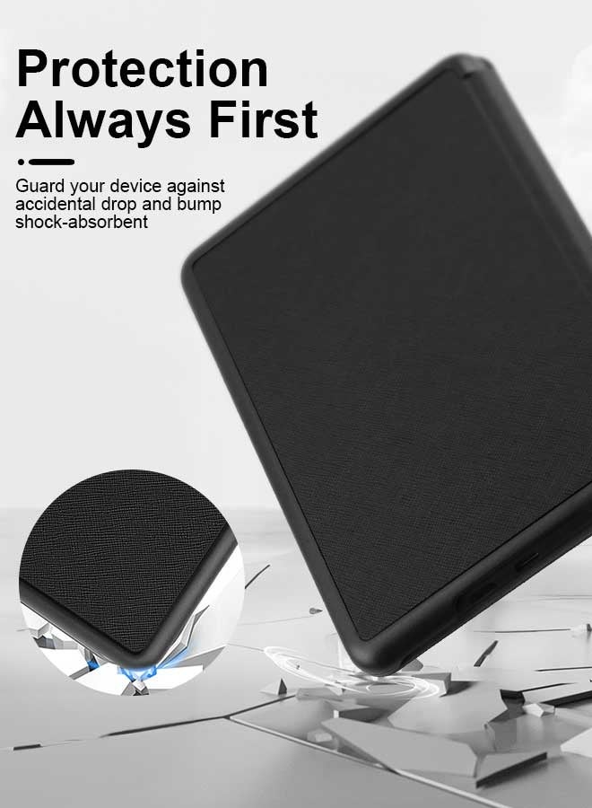Tersely Slimshell Case Cover for 7" All-New Kindle Paperwhite 12th 2024 or Kindle Colorsoft 1st 2025 Signature Edition, Magnetic Shell Cover with Auto Sleep/Wake- Black - Image 3