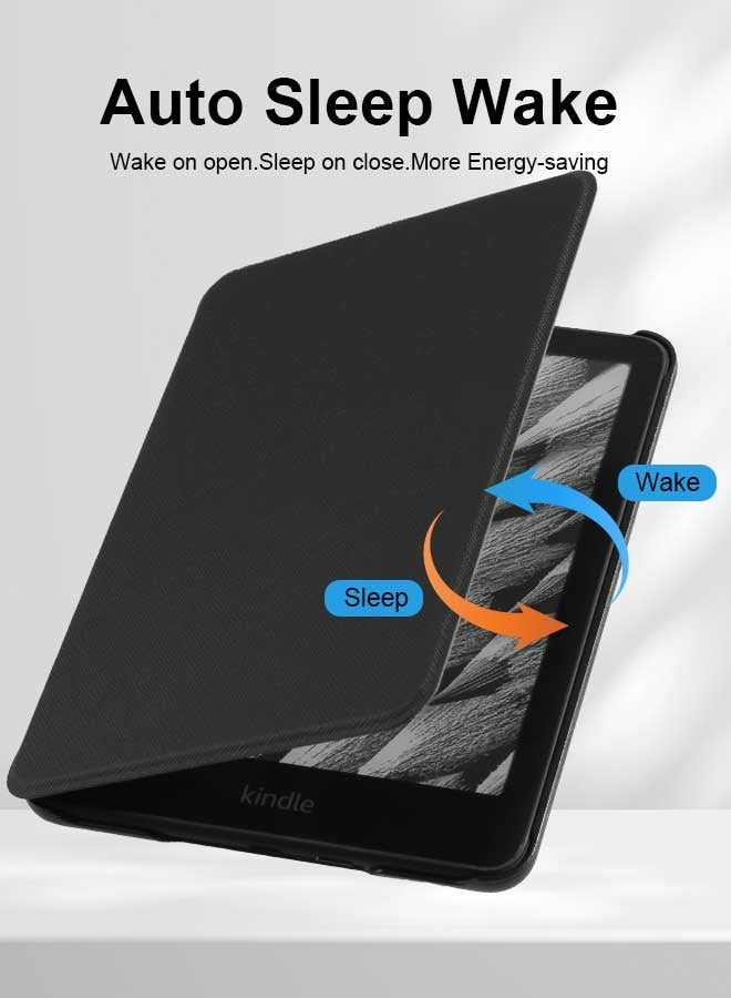 Tersely Slimshell Case Cover for 7" All-New Kindle Paperwhite 12th 2024 or Kindle Colorsoft 1st 2025 Signature Edition, Magnetic Shell Cover with Auto Sleep/Wake- Black - Image 4