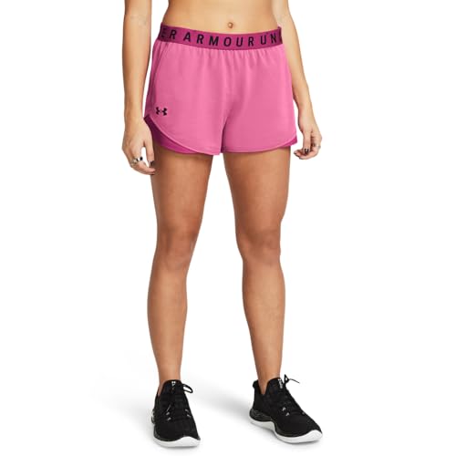 Under Armour Women's Play Up Twist 3.0 Shorts, (686) Astro Pink/Astro Pink/Black, Medium - Image 1