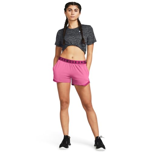 Under Armour Women's Play Up Twist 3.0 Shorts, (686) Astro Pink/Astro Pink/Black, Medium - Image 2