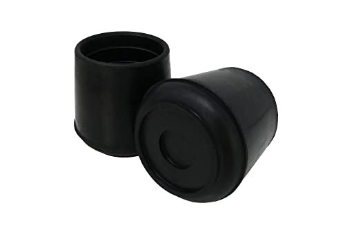 Shepherd Hardware 9226 112Inch Inside Diameter Rubber Leg Tips Black 2 Count Pack of 1