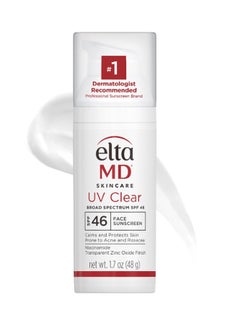 Elta MD UV Clear Face Sunscreen, SPF 46 Sunscreen with Zinc Oxide 1.7 oz Pump 