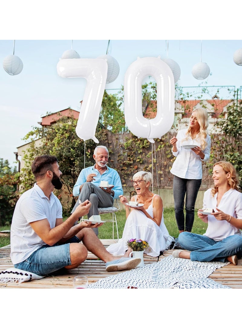 ThePartyPopper White Number Balloons 40 Inch Helium Number 7 Balloon for Birthday Party Anniversary Decoration  - Image 5