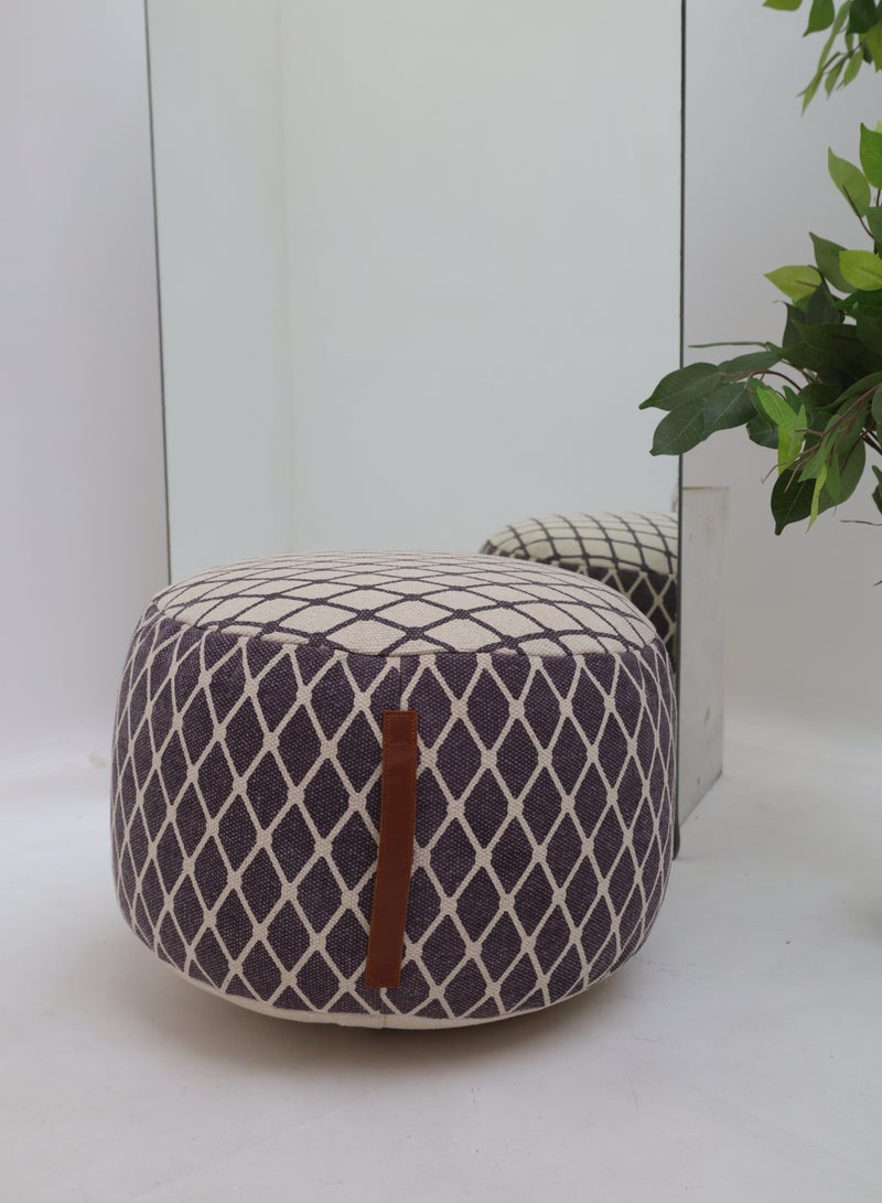 Ramsha Handmade home Decor Pouf – PF-184 (50x50x30cm)  - Image 1