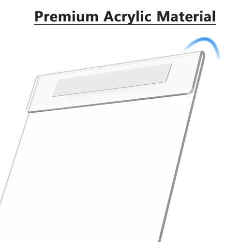 MaxGear Acrylic Sign Holder 8.5 x 11 Wall Mount Clear Plastic Sign Holders with Double Sided Tape, Paper Poster Door Document Flyer Acrylic Wall Frame for Office, Home, Store, Restaurant, 2 Pack - Image 4