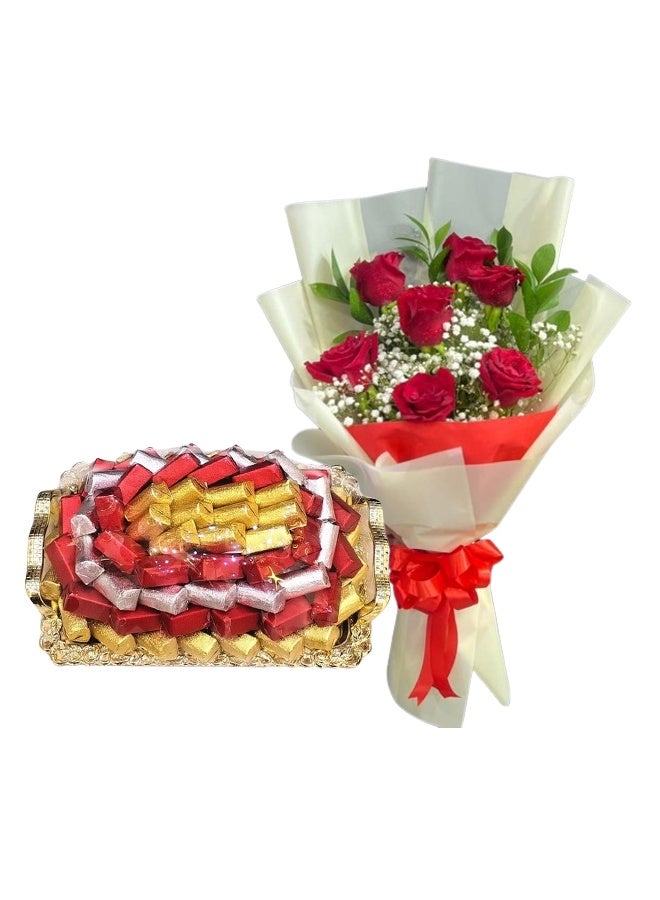 Carmel Flowers Belgium Chocolate With 7 Roses - Image 4
