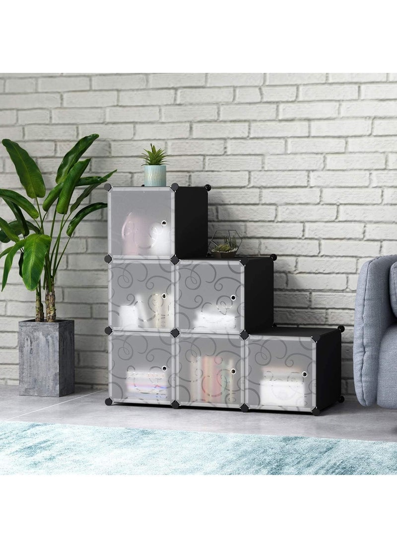 DubaiGallery 6-Cube Shoe Rack, DIY Plastic Storage Organizer  - Image 2