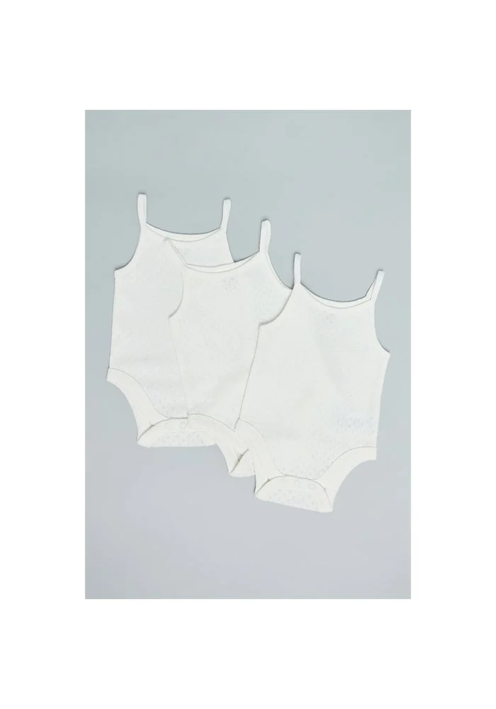 R&b 3 Pack Knitted Strappy Bodysuits