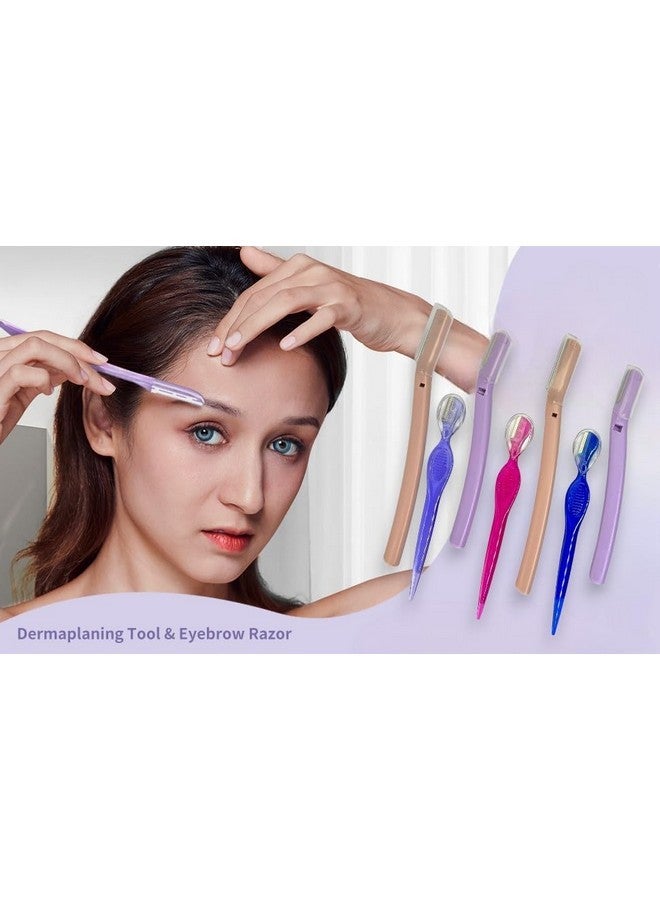 DreamCut 7 Pc Eyebrow Kit - 4 Eyebrow Razors & 3 Precision Shapers - All-Purpose Dermaplaning And Brow Grooming Tool For Face - Unisex For Women And Men  - Image 3