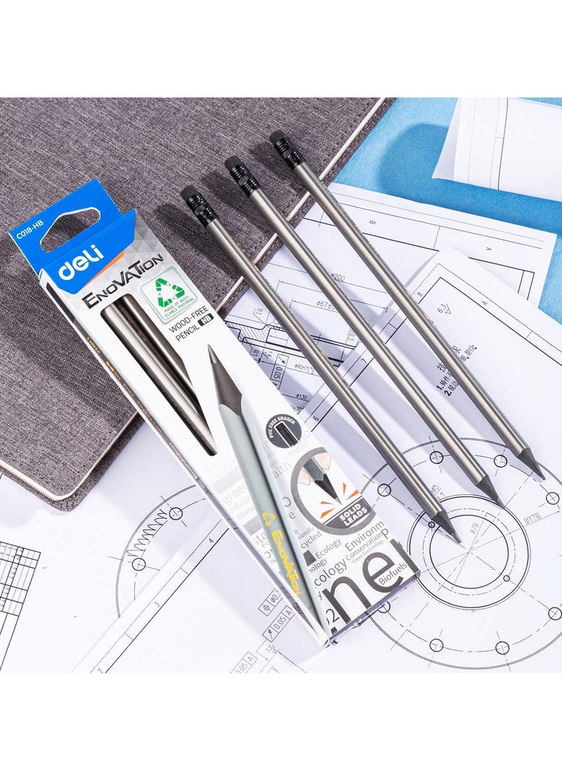 Deli 12-Piece Enovation HB Pencils - Image 2