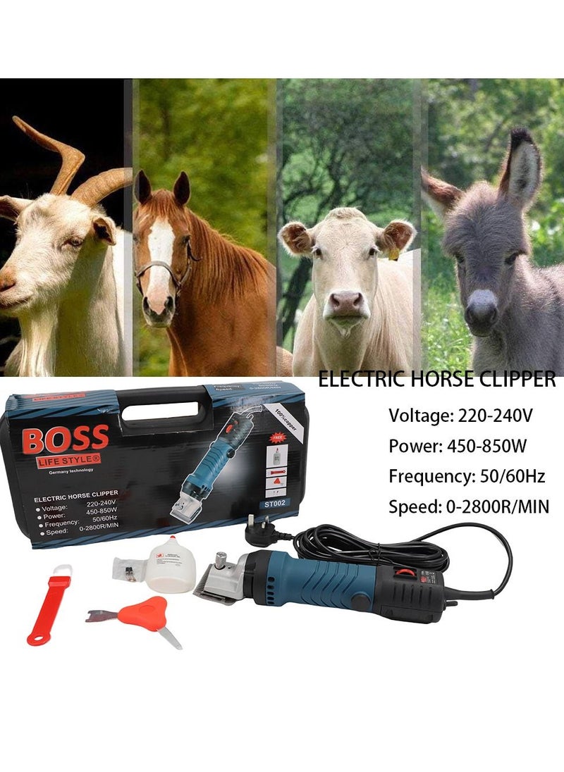 Horse Clippers 850W Electric Horse Equine Cattle Clippers Professional Animals Grooming Shears 6 Speeds Heavy Duty Animal Clippers for Horses Goat Pony Cattle