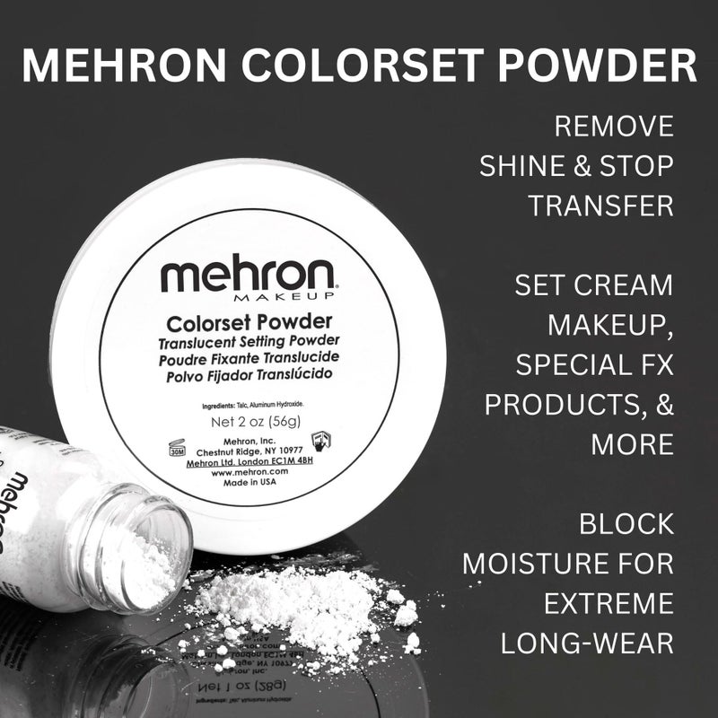 Mehron Makeup Colorset Powder | Translucent Setting Powder | Special Effects, Halloween, & Film 0.5 oz (14 g) - Image 4