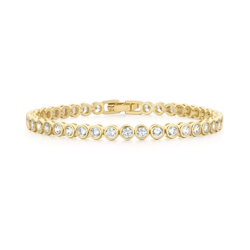 Pearich 14k Gold Filled Tennis Bracelet, Cubic Zirconia Bracelets for Women, Gold Bracelets For Women Valentines Mother Christmas Day 6.5 Inch - Image 1
