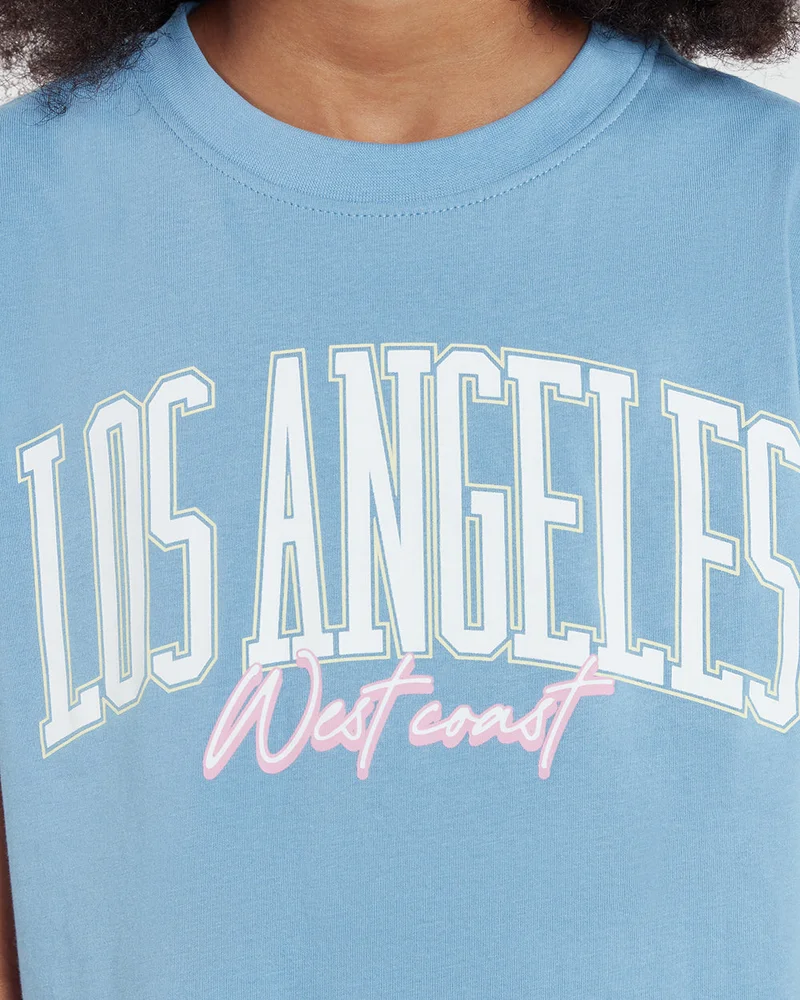 Ovs Allure Blue Graphic Tee  Girls’ Collection