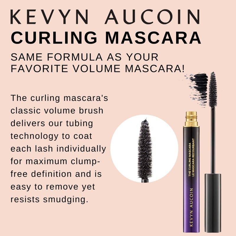 Kevyn Aucoin ماسكارا كيفين أوكوين الملتفة، سوداء: فرشاة حجم كلاسيكية. تقنية الأنابيب. ارتداء طوال اليوم. خالية من التكتلات والتقشر. الخيار المفضل لفناني المكياج المحترفين للحصول على حجم ورموش كثيفة ومنفصلة. إزالة سهلة بالماء. سوداء 0.18 أونصة (عبوة من 1) - Image 2