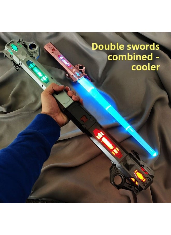 Star Wars Laser Sword Flash Stick Children Glow Toy Boy Space Sword Glow Stick Glow Stick Luminous-Color:Space Silver Plastic Material [type-c Charging Interface] 1 Piece